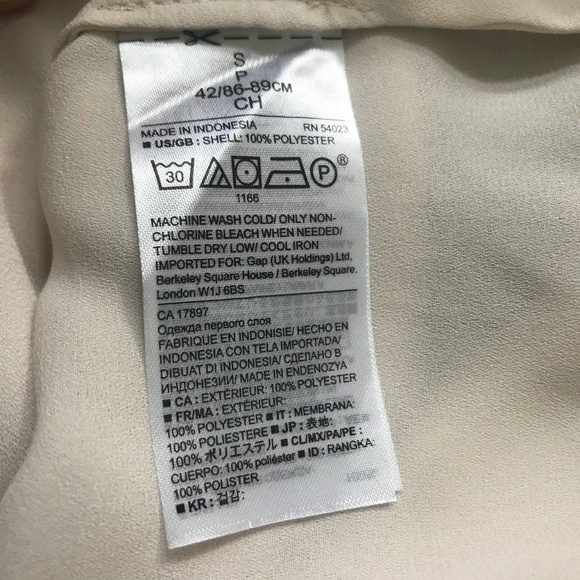 Banana Republic Size S Blouse Pleated Sleeveless - Picture 7 of 7